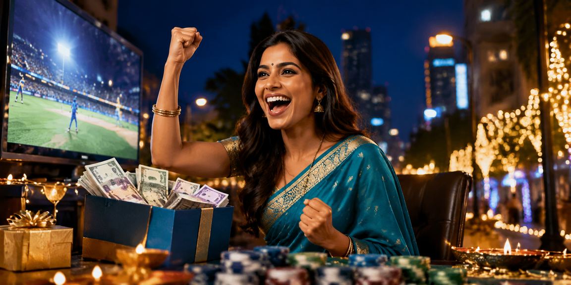 Woman browsing live sports betting odds on smartphone in Bangalore