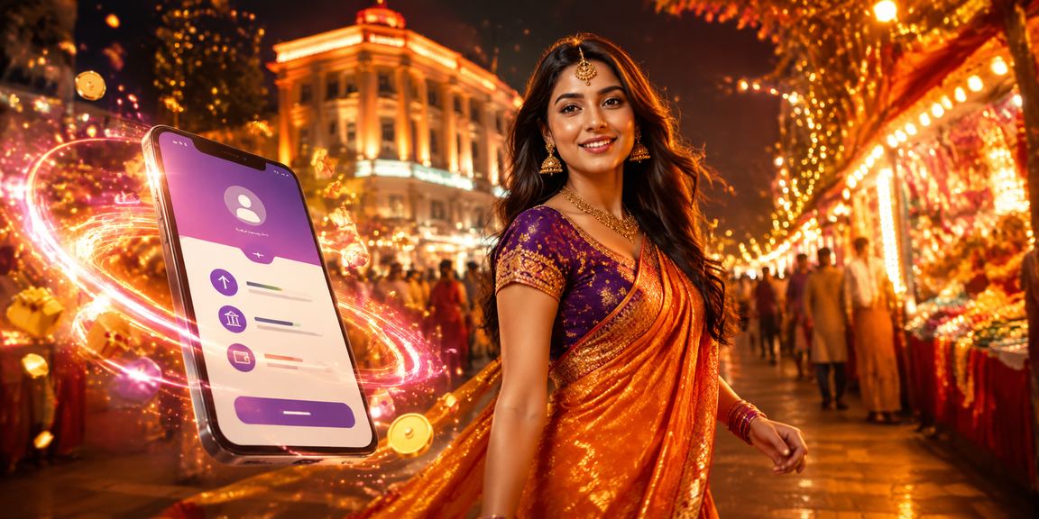 Players engaged in online Rummy games on smartphone in Delhi Connaught Place during night