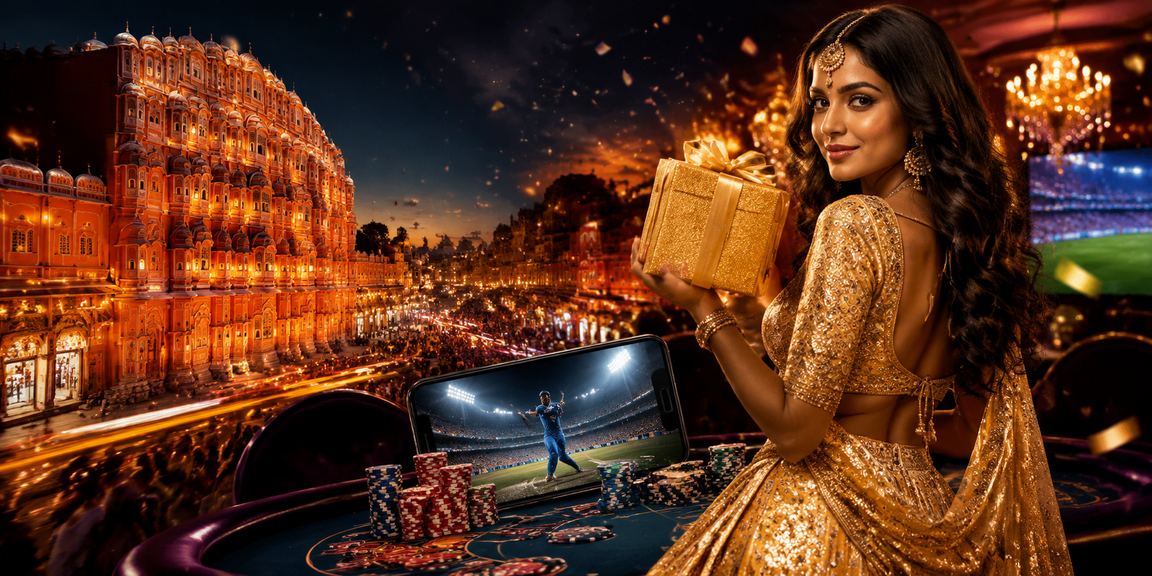 Indoor Rummy game setting with traditional attire in Jaipur